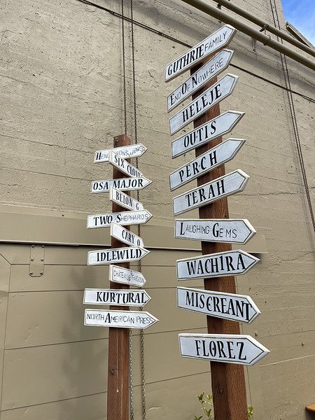 Winery signpost from 2025