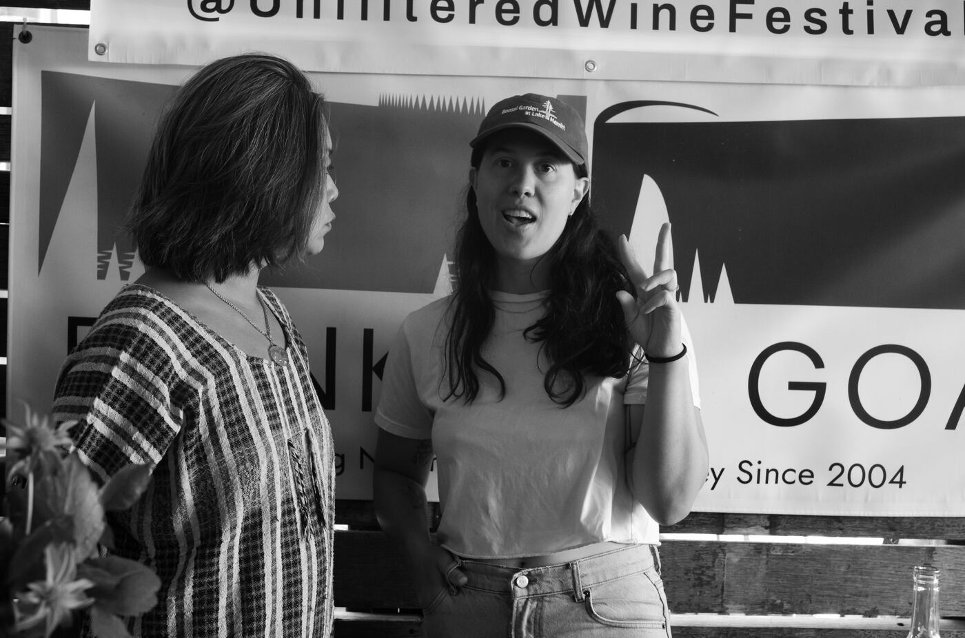 Black and white: winemaker at the Donkey & Goat banner